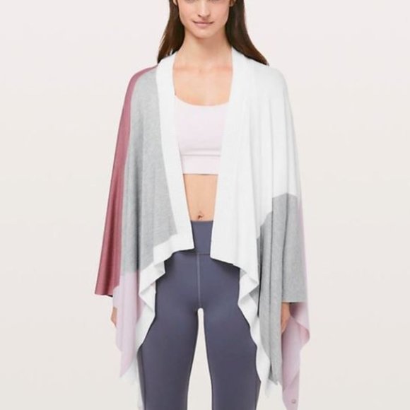 lululemon athletica Accessories - 3 Lululemon Misty Pink Silver Fox Quicksand Hatha Wrap Scarf Blanket One Size